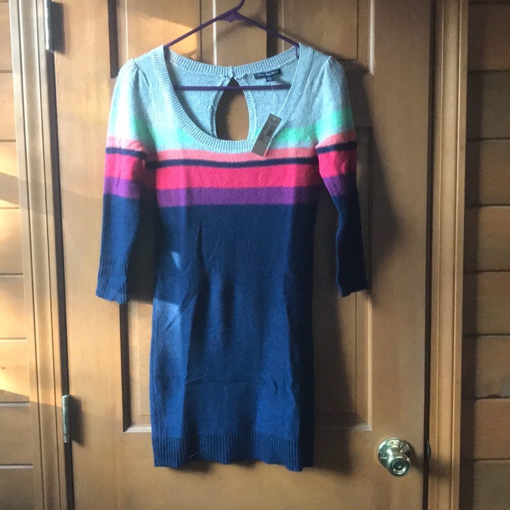 Sweater dress above the knee